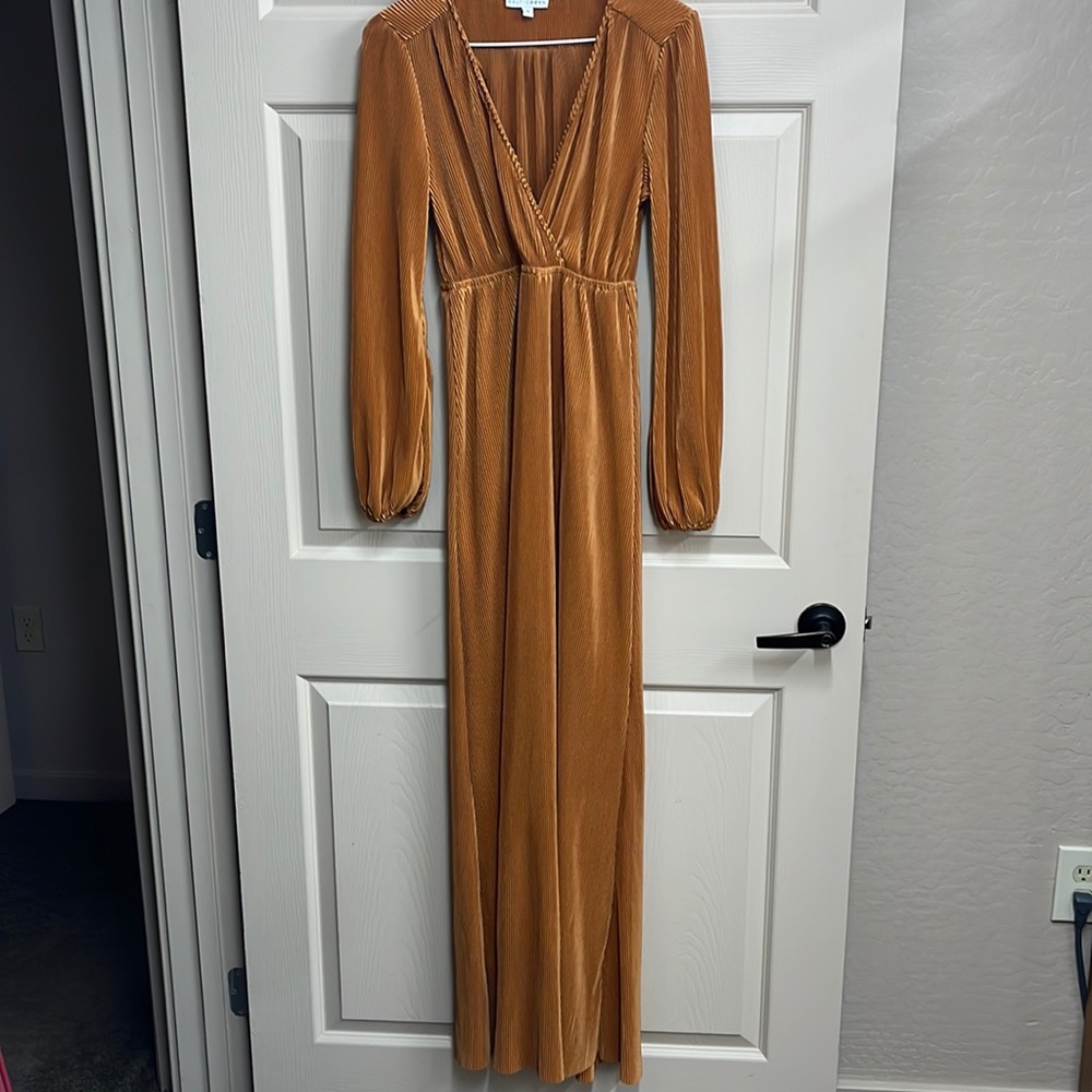 Baltic Børn Saffron Venus Pleated Maxi Dress